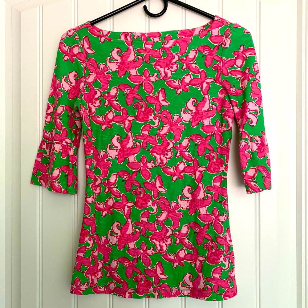 XS Lilly Pulitzer 3/4 sleeve top- great condition
